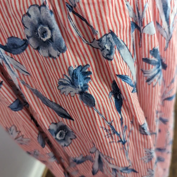 Tommy Hilfiger Floral Red And Blue Women's Skirt Pockets Medium - Picture 4 of 5